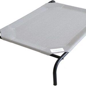 Coolaroo Original Elevated Dog Bed – Breathable Off-The-Ground Pet Bed with Cooling Fabric, Joint Relief & Moisture-Resistant Fabric, 100% Recyclable, Easy Clean, Grey, Large